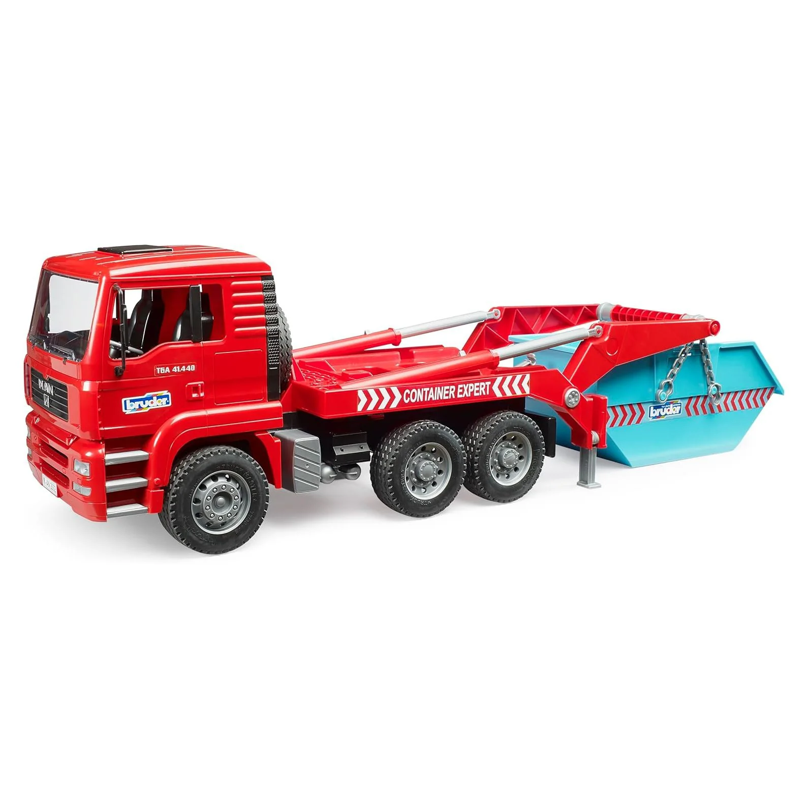 1/16 MAN TGA Skip Loader Container Truck by Bruder - Image 5