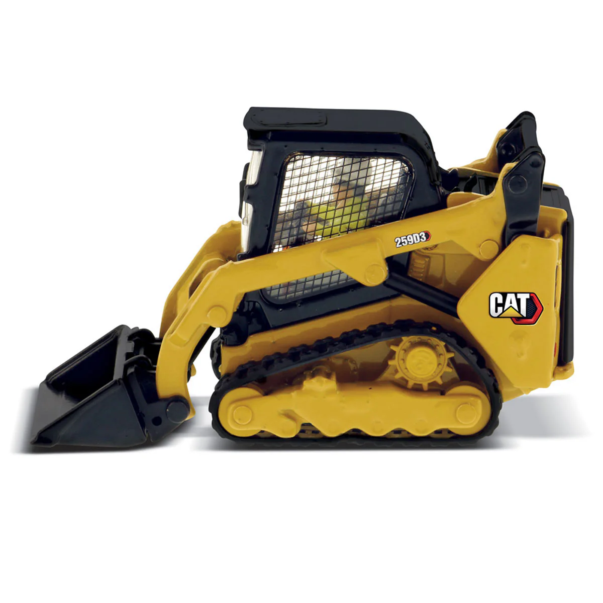 1/50 CAT 259D3 Compact Track Loader with Bucket, Fork & Grapple Bucket by Diecast Masters - Image 4