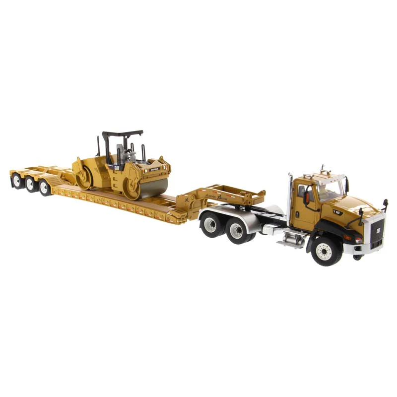 1/50 High Detail CAT CT660 Day Cab Tractor & XL 120 Low-Profile HDG Trailer with CAT CB-534D XW Vib - Image 4