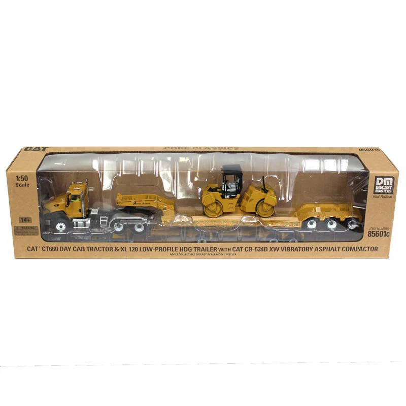 1/50 High Detail CAT CT660 Day Cab Tractor & XL 120 Low-Profile HDG Trailer with CAT CB-534D XW Vib - Image 5