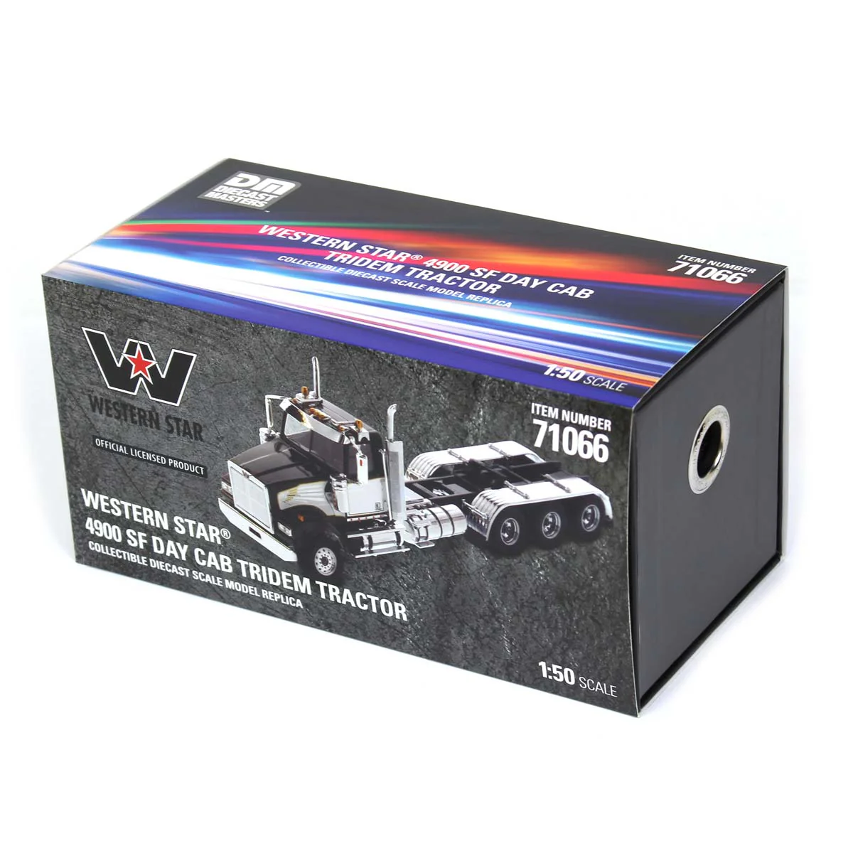 1/50 Western Star 4900 SFFA Tridem Day Cab, Black & White, Diecast Masters Transport Series - Image 6