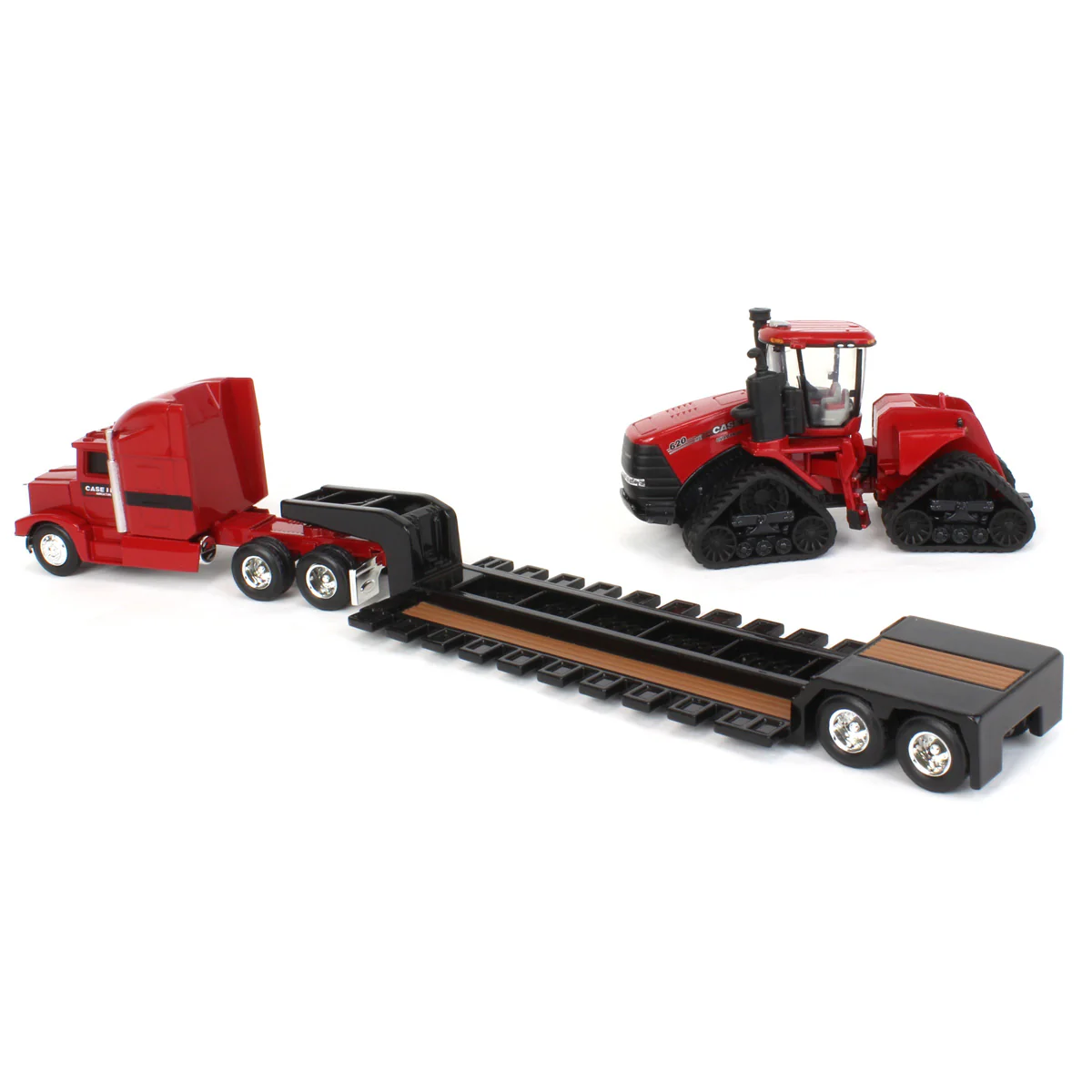 1/64 Case IH AFS Connect Steiger 620 Quadtrac Tractor with Semi Truck & Lowboy Trailer by ERTL - Image 4