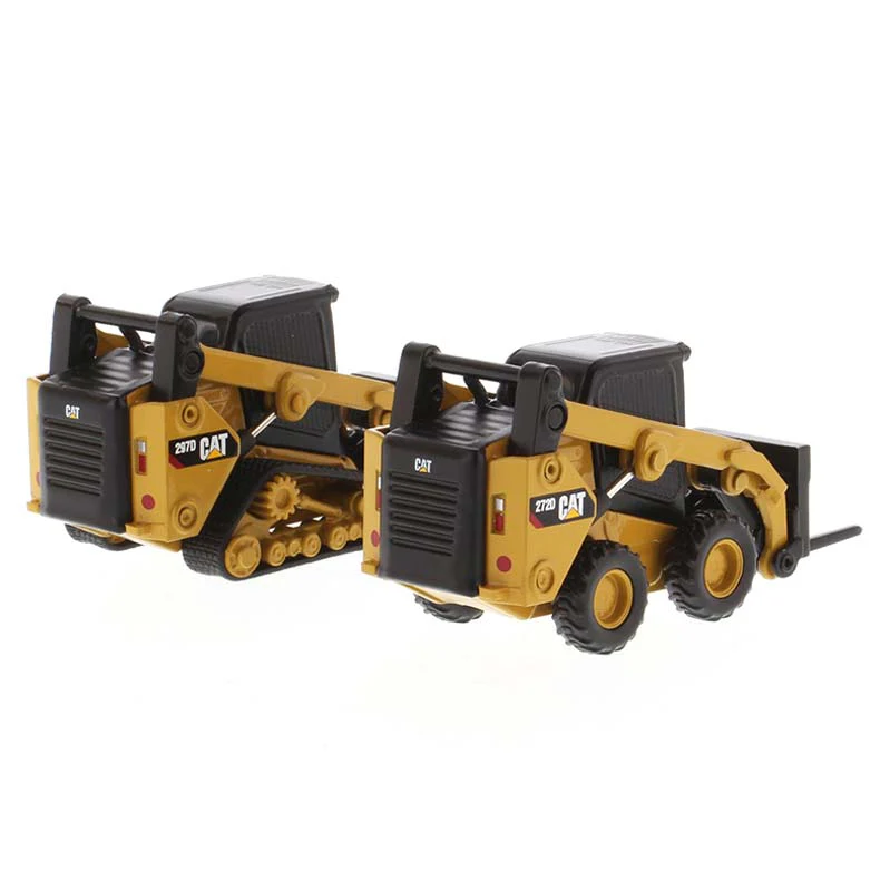1/64 Caterpillar 272D2 Skid Steer Loader & 297D2 Compact Track Loader, Diecast Masters Play & Collect - Image 4