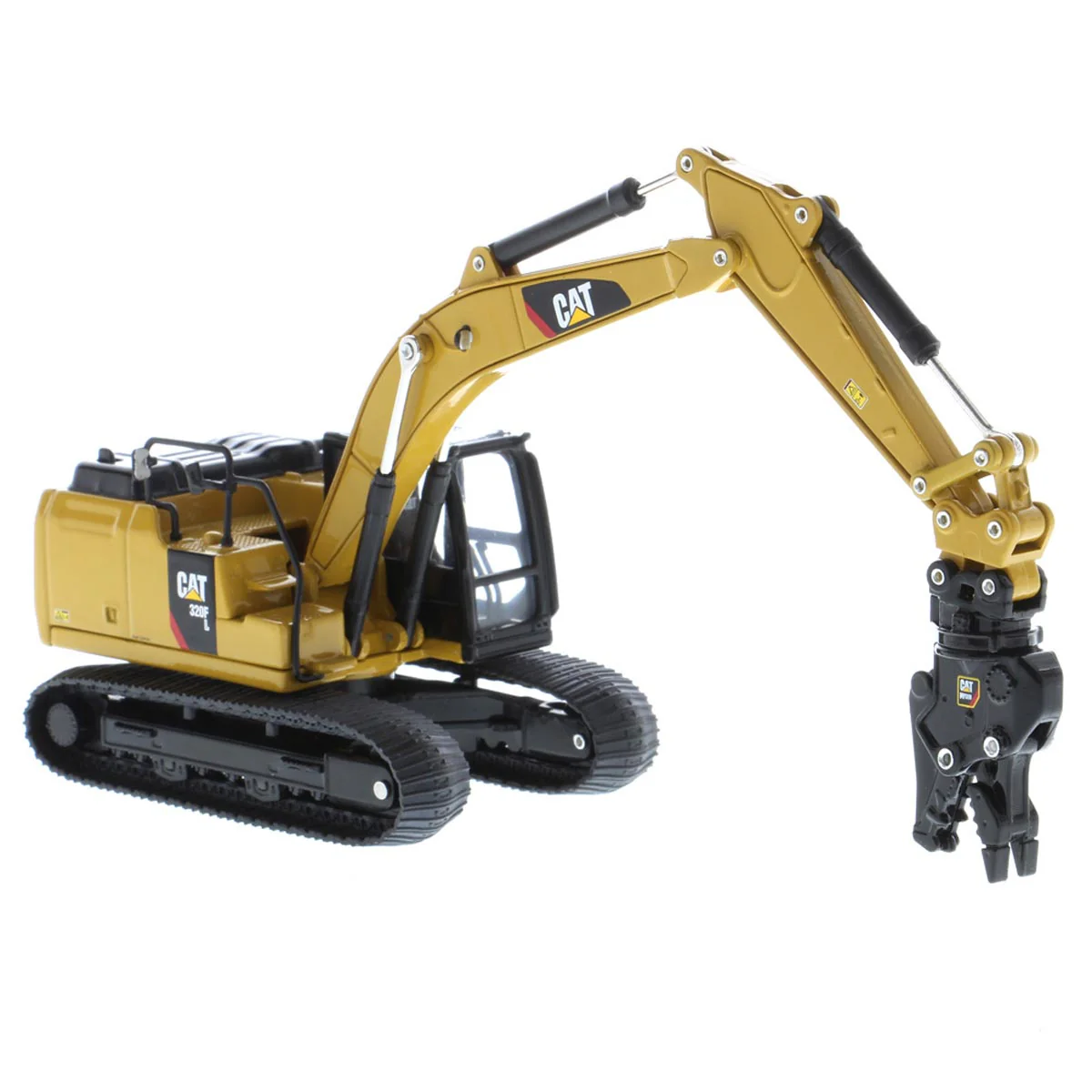 1/64 Caterpillar 320F L Hydraulic Excavator with 5 Work Tools, Diecast Masters Play & Collect - Image 6