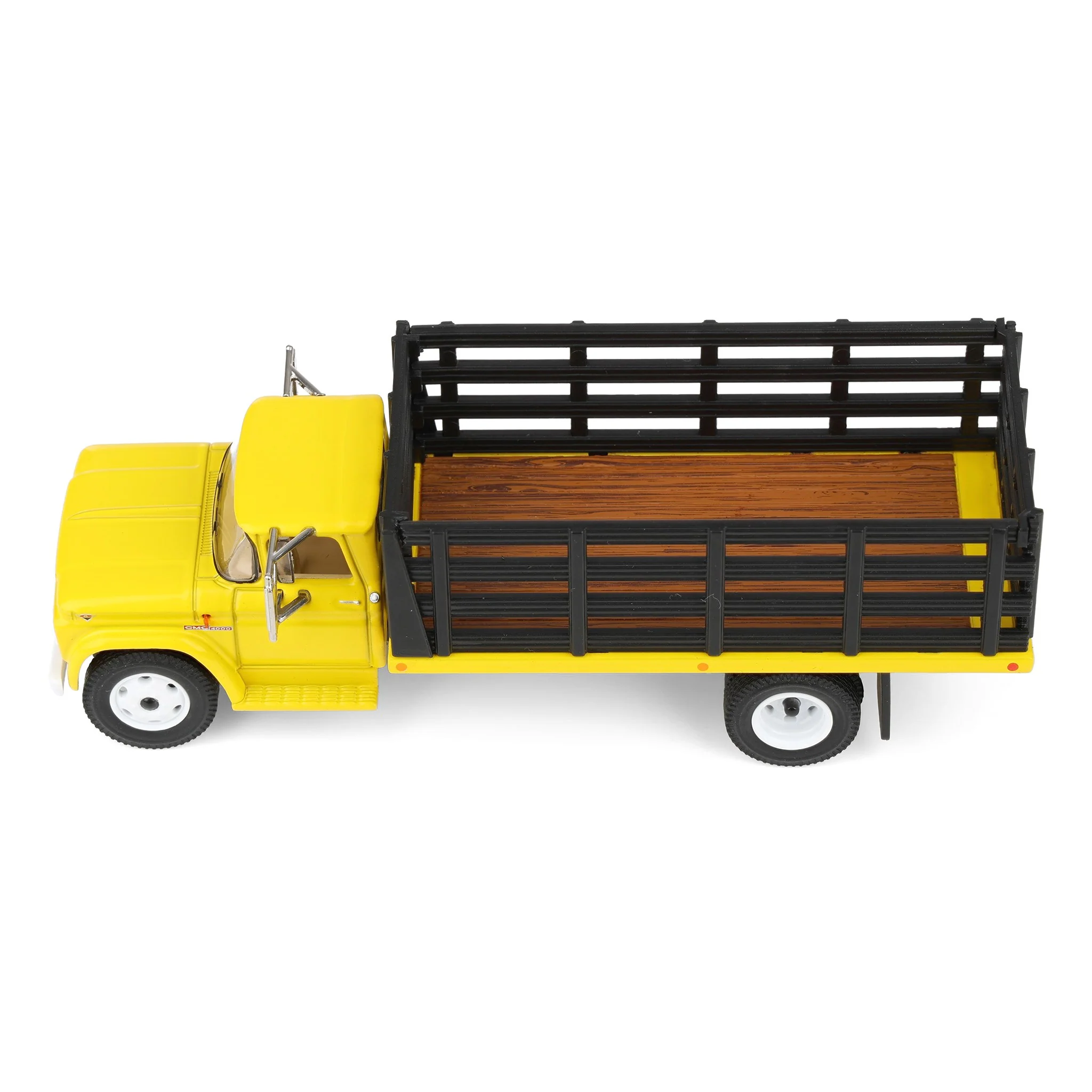 1/64 GMC 4000 Stake Truck, Bright Yellow & Black, DCP by First Gear - Image 5