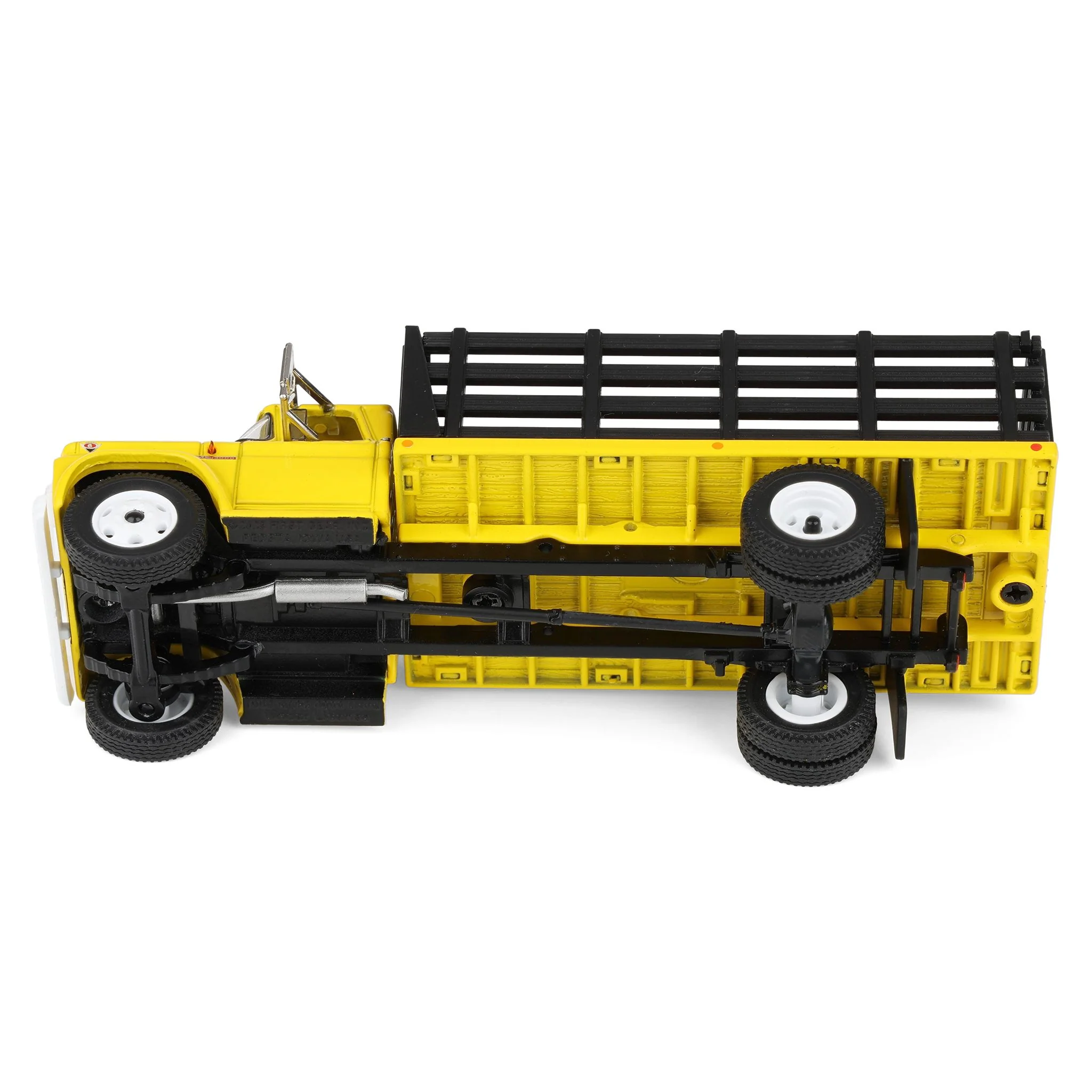 1/64 GMC 4000 Stake Truck, Bright Yellow & Black, DCP by First Gear - Image 6